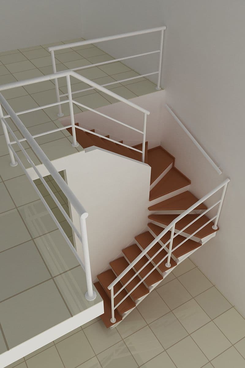A construtora ficou muito satisfeita com o projeto desenvolvido e a solução encontrada para as escadas e a divisão dos ambientes e entregamos as 20 escadas com acabamento superior.